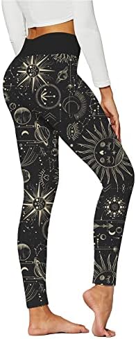 מכנסי יוגה של YALFJV מכנסיים מכנסיים יוגה מודפסים לנשים חותלות חותלות מותניים גבוהות מכנסי מכנסי מכנסי ספורט