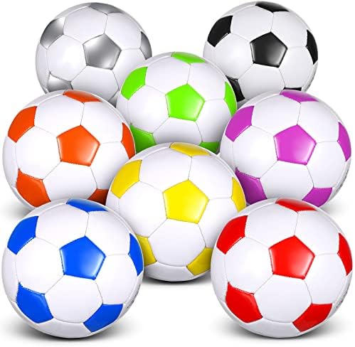 Hydren 8 PCS כדורי כדורגל ספורטיביים עם משאבה גודל 3 4 5 כדורגל אימונים לילדים פעוטות פעוטות בני