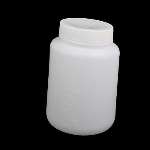 X-deree 500 מל 55 ממ דיא רחב פה HDPE פלסטיק עגול בקבוק בוגר לבן 2 יחידות (500 מל 55 ממ דיא אנצ'ו בוקה HDPE Plástico