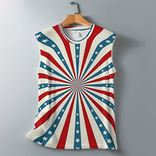 גופיות טנקים פטריוטיות 4 ביולי לנשים, גופייה גרפית דגל אמריקאית לנשים חולצות טי ללא שרוולים