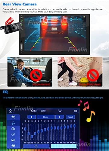 סטריאו מכונית DIN DIN תואם ל- Apple Carplay Android Auto Auto MP5 נגן Bluetooth 7 אינץ 'HD