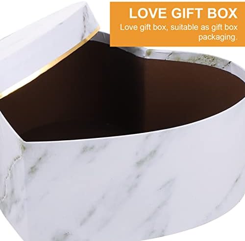 טויאנדונה שוקולד אריזת מתנה 3 יחידות לב בצורת קופסות מתנה, ריק אריזת מתנה עם מכסים קרטון קוקי קופסא מתנה לחתונה