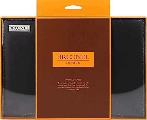 Broonel - סדרת פרופילים - מארז מחשב נייד עור שחור תואם ל- HP Elitebook 840 G3 מחשב נייד 14 אינץ '