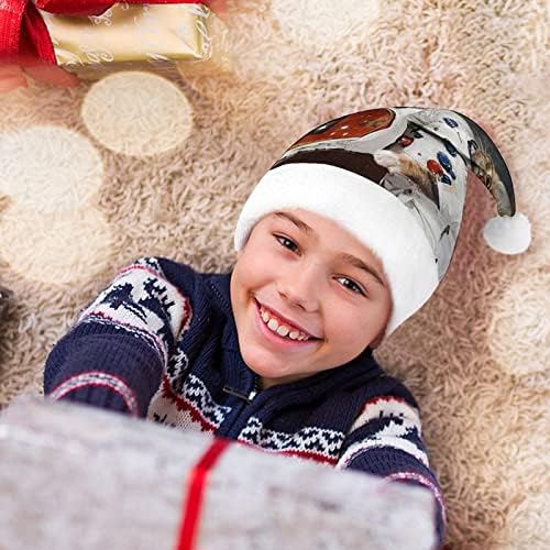 חלל אסטרונאוט ירח חתול חג המולד כובע רך קטיפה סנטה כובע מצחיק כפה עבור חג המולד לשנה חדשה חגיגי מפלגה