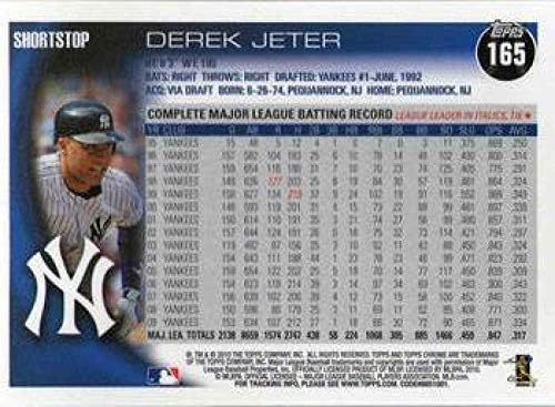 2010 TOPPS CHROME 165 DEREK JETER ניו יורק ינקי MLB כרטיס בייסבול