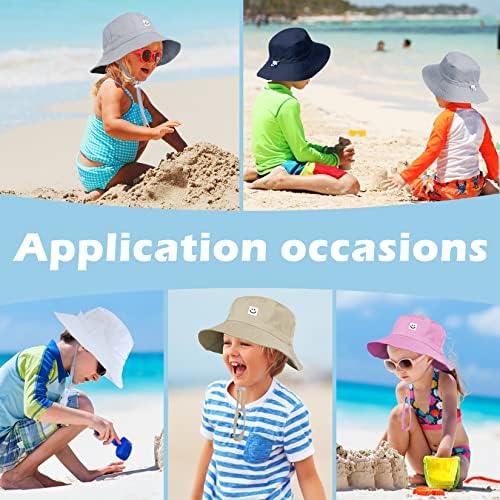 Century Star Star Baby Sun Hat Smile Face פעוט בנות בנים upf 50+ שמש דלי מגן על ילדים כובעי חוף רחבים