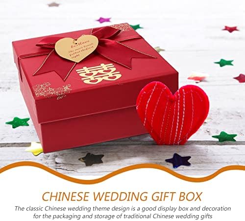 אונונה 4 יחידות סיני חתונה מתנת קופסות סיני שי לטובת קופסות חטיף לטפל גודי סוכריות קופסות עם סרט להוציא קופסות