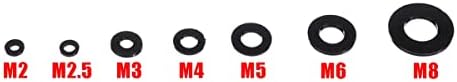 364 יחידות ניילון שחור גומי טבעת שטוחה אטם מכונת כביסה ערכת M2 M2.5 M3 M4 M5 M6 M8 ברגים/ברגים מטריים