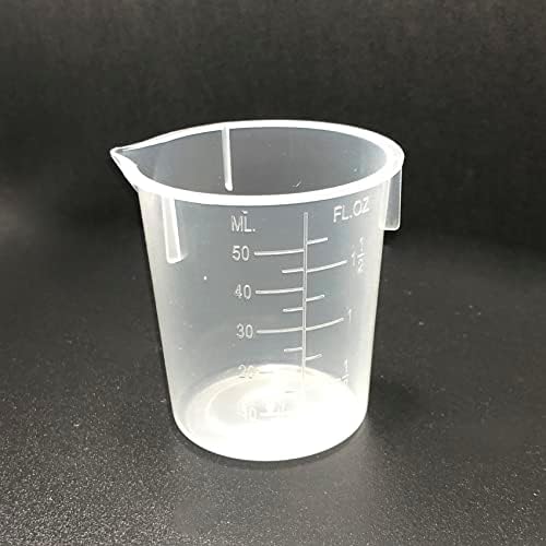 כוס פלסטיק 50 מ ל סט של 100 על ידי מרילנד פלסטיק-ברור בוגר פוליפרופילן כוסות חד פעמיות עם זרבובית לשפוך-עבור