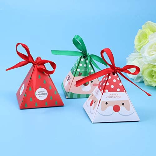 קופסאות AMOSFUN חג המולד פינוק עוגיות ממתק ממתק קרטון יום הולדת קישוטים קטנים- 30 יחידות לחג