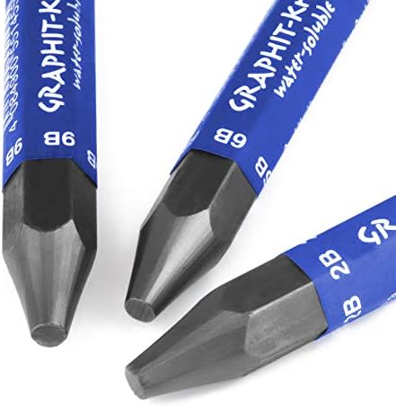 Lyra Graphit Stick - עפרון גרפיט מסיס במים עפרון רישום - חבילה של 3-2b / 6b / 9b