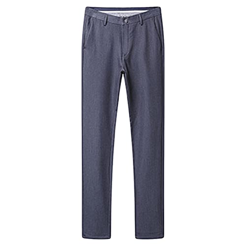 מכנסיים ישר בכושר ישר מכנסיים קלאסיים בצבע מוצק חליפה מזדמנים מכנסיים קלים משקל קל מכנסיים