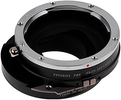Fotodiox Pro Shift עדשת העדשה מתאם תואם עדשות Canon EOS EF ו- EF-S למצלמות Sony E-Mount
