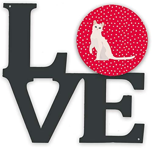 אוצרות קרולין5749וואלב בורמילה 1 חתול אהבה מתכת קיר יצירות אמנות אהבה,
