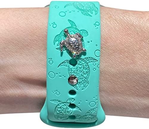Luxbands Turtle Watch Band Charms Studs Studs אביזרים - תואם ללהקות Apple Watch Series 8 7 6 5 4 3 2