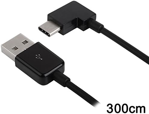 Cablecc 300 סמ זווית ישרה USB 3.1 סוג C USB-C ל- USB 2.0 כבל 90 מעלות טאבלט וטלפון נייד