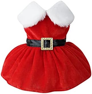 חצאית כלבים קטנה סנטה חג המולד תלבושת לחג חג תרמי תלבושות תלבוש