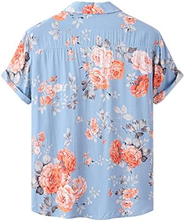 חולצות מזדמנים של יאנגקיג'י לגברים לגברים חולצות כפתור מזדמנים של גברים חולצות קיץ לגברים חולצת הוואי