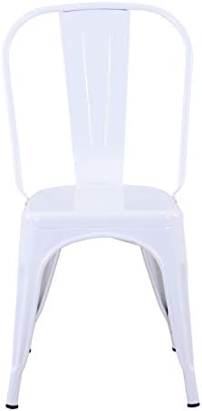סט של 4 מקורה חיצוני כיסאות פטיו כיסאות מטבח כיסאות 18 אינץ מושב גובה מתכת מסעדה כיסא לגיבוב כיסא טוליקס