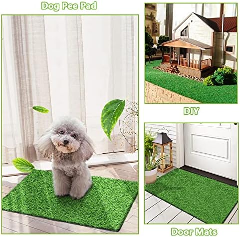 כרית פיפי דשא לכלבים גולדויה, דשא מלאכותי בגודל 21.5 על 18.1 אינץ ' לכלבים לשימוש חוזר לאימון