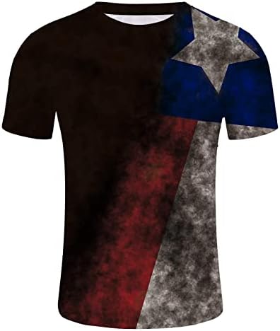 XXBR חולצות שרוול קצר לגברים, דגל אמריקאי הדפס טייז גרפי, חולצות פטריוטיות אימון שרירים חדר כושר