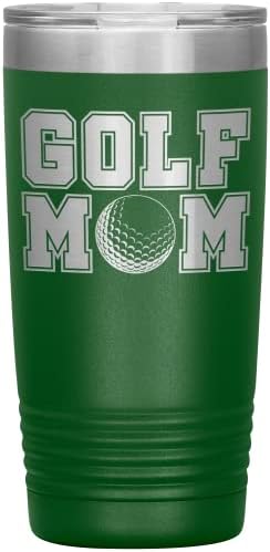 גולף אמא כוס-גולף אמא מתנה 20 עוז מבודד חקוק נירוסטה גולף אמא כוס לבן