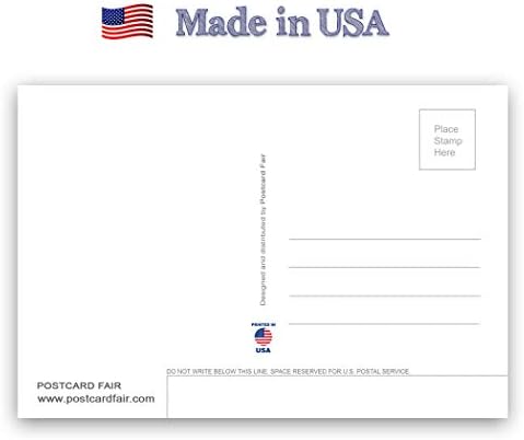 קבוצת גלויה של מפת ג'ורג'יה של 20 גלויות זהות. GA State State Map כרטיסי פוסט. מיוצר בארהב