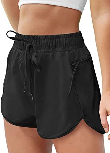 מכנסיים קצרים של Automet Stellic לנשים אלסטיים מותניים גבוהים בריצה קצרים בקיץ מכנסיים מקצרים