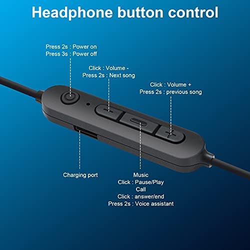 אוזניות Bluetooth פס צוואר 100 שעות פס זמן פס צוואר אוזניות Bluetooth מובנות מבטלות רעש מיקרופון