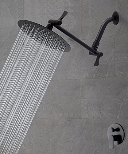 8 '' ראש מקלחת גשם עם 11 '' זרוע הרחבה מתכווננת - Eolax בלחץ גבוה גשמים ראש מקלחת ראש פתר לחץ