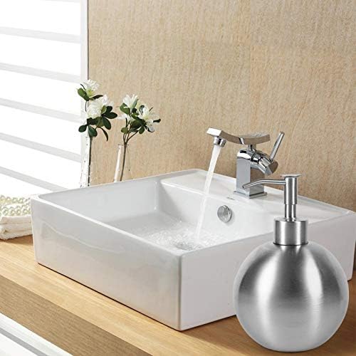 BordStract 500 מל סבון סבון יד מתקן, שבני שמפו בצורת כדור נירוסטה בצורת מקלחת נוזלים, לשימוש בשירותים