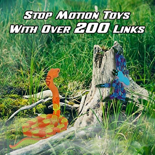 Zing klixx Creaturez Combo Pack - צור אנימציה של Stop Motion, Snap Snap ולחץ על צעצועים לקשקש להקלה על מתח,