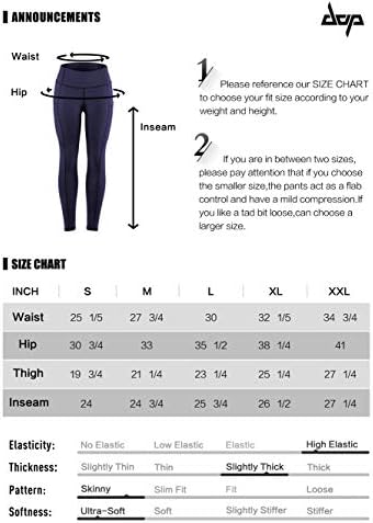 DOP DOVPOD מכנסי יוגה עם מותניים גבוהים לנשים עם כיסים בקרת בטן חותלות חותלות אתלטיות מכנסיים