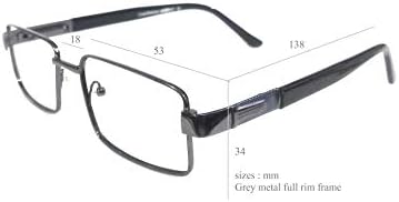 אמאר סגנון חיים מחשב משקפיים אפור מתכת מלבני 53 מ מ יוניסקס_אלקפרפר2908