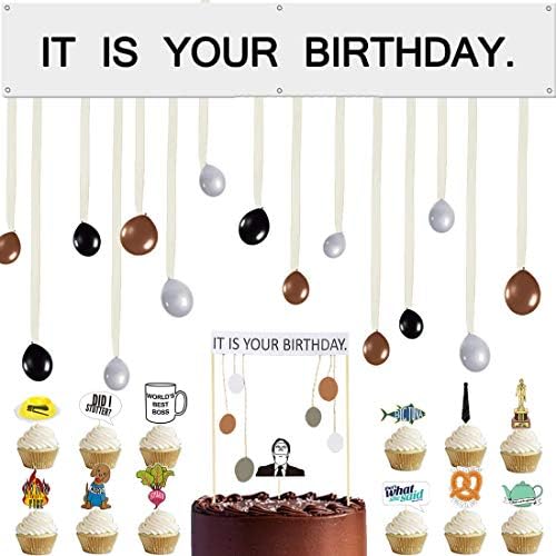 זה הוא שלך יום הולדת באנר, את משרד דווייט נושא הידוע לשמצה הבעל מסיבת יום הולדת קישוטי את משרד עוגת טופר מסיבת