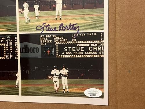סטיב קרלטון חתם על 4000 K 8x10 חתימה עם חתימה עם JSA - תמונות MLB עם חתימה