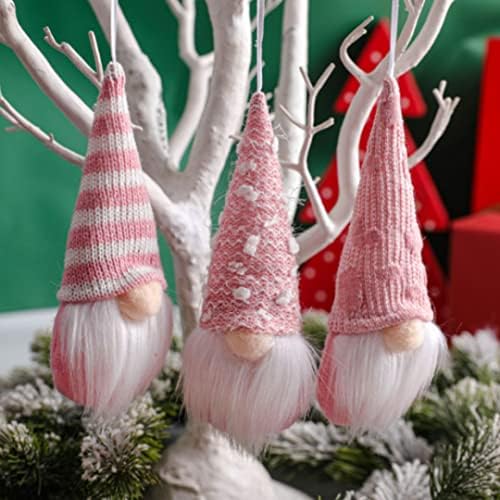 Eioflia לחג המולד עץ בובה חסר פנים תלוי קטיפת גנים קטיפה קישוטי קישוט
