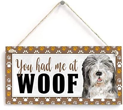 כלב אוהבי ציטוט סימן ביישון פריז היה לך לי באופן ווף מצחיק עץ כלב סימן כלב זיכרון פלאק כפרי