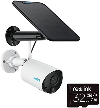 REOLINK מערכת מצלמות אבטחה חיצונית ARGUS ECO עם צרור לוח סולארי עם כרטיס מיקרו SD 32G