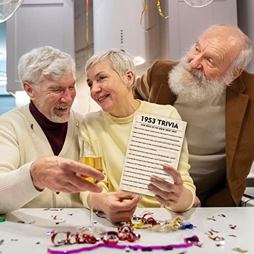משחקי מסיבת יום הולדת 70, 1953 משחקי טריוויה, ציוד למסיבות יום הולדת למבוגרים, משחק מסיבות משנת 1953 ， חבילה