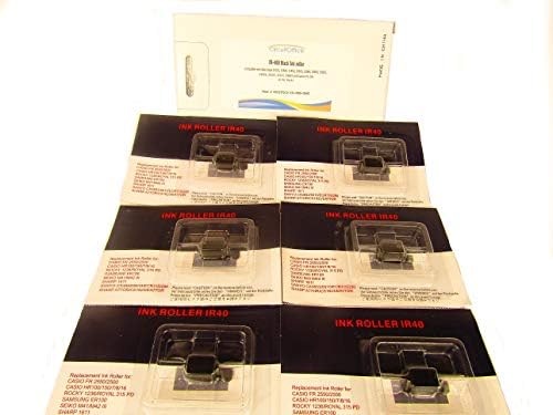 6 מארז מדפסת מחשבון תואמת נו-קוטה מס '40 אירו40 ב-40 אירו-30 סרט רולר דיו שחור, עובד עבור אדלר רויאל 225,