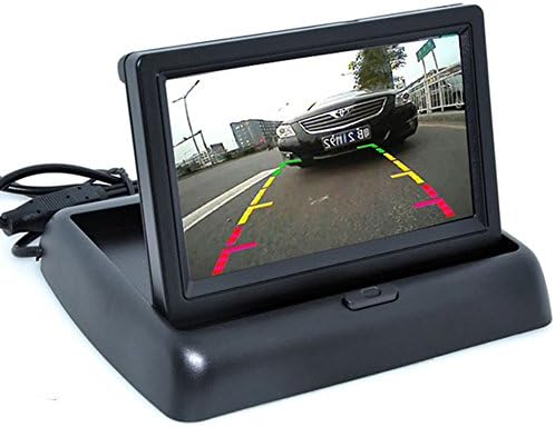 2 אינץ וידאו 4.3 מתקפל רכב אחורי תצוגת מצלמה מראה אחורית רכב צג