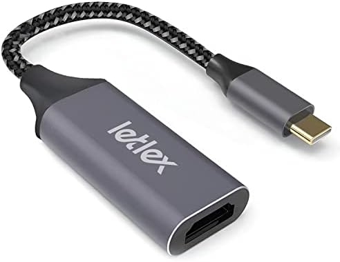 Letlex 4K HDMI כבל 4K@60Hz DisplayPort כבל מהירות גבוהה מסוג C ל- HDMI מתאם מארז אלומיניום USB C ל- HDMI