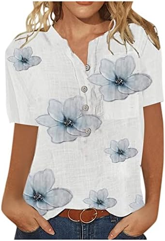 חולצות לנשים טרנדי מקרית קיץ בסיסי מודפס צוות צוואר חולצות קצר שרוול בתוספת גודל לנשימה