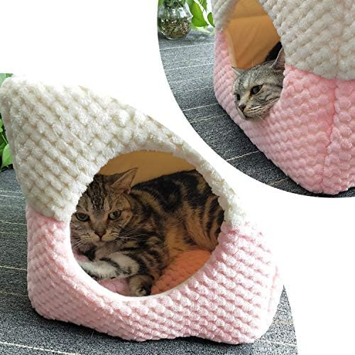 מיטת חתול פטר, מיטה מחממה עצמית של חתול וספה, ורוד