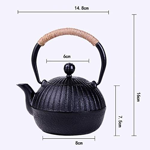חיזוק בלמי תה קומקום קומקום ברזל יצוק סירי תה ברזל יצוק עם קומקום מסנן עם תנור מסננת נירוסטה 550