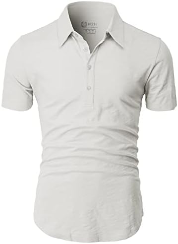 חולצות טריקו פולו מזדמנים של H2H גברים מזדמנים של סגנונות שונים ומעוצבים