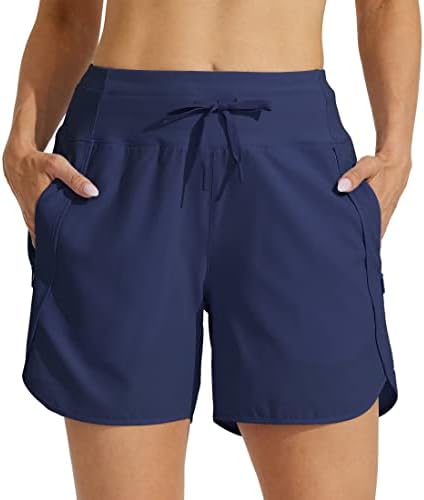 וויליט נשים של 5& 34; אתלטי מכנסי ריצה מהיר יבש אימון טיולים מכנסיים גבוהים מותן פעיל מכנסיים