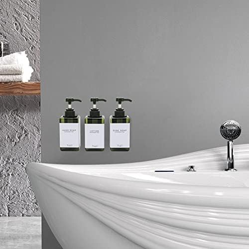 שמפו של Goyisee ומתקן מרכך לקיר מקלחת 3 תא - מקדח מקלחת חינם מקלחת סבון מתקן קיר עם תוויות אטומות למים