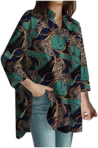 נשים מקרית חולצות וינטג פרחוני הדפסת שרוול ארוך גדול חולצות סדיר רופף בכושר זורם חולצה חולצה